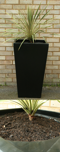 Cambridge Tall Garden Planter - Black