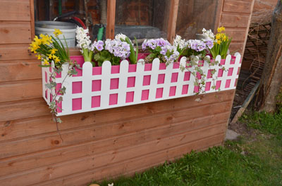 Garden Planter Window Box - Pink
